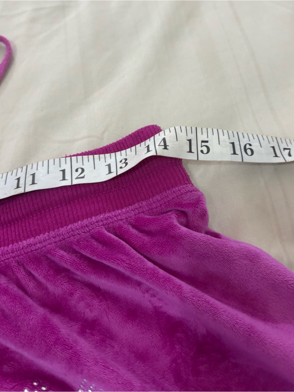 Juicy Couture Plush Drawstring Joggers in Fuchsia - Picture 7 of 7